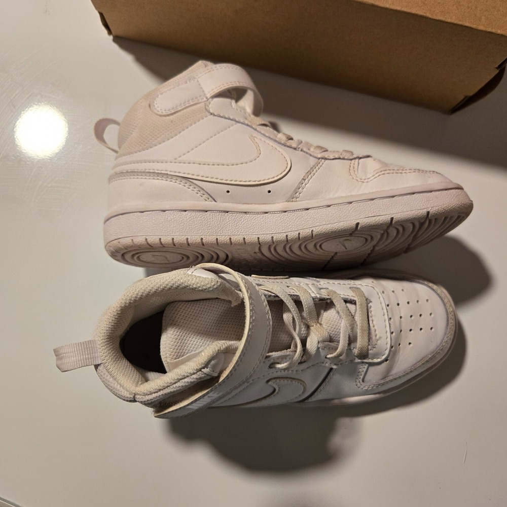 Nike Court Borough Mid 2 "White", Size US‎ 13 C Unisex Boys Girls - Picture 2 of 7